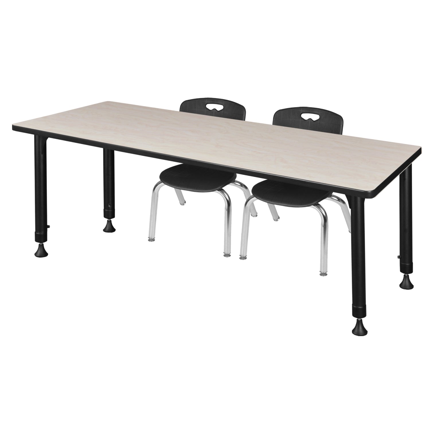 Kee Classroom Table and Chair Package - Adjustable Height Table with 2 Stackable Chairs