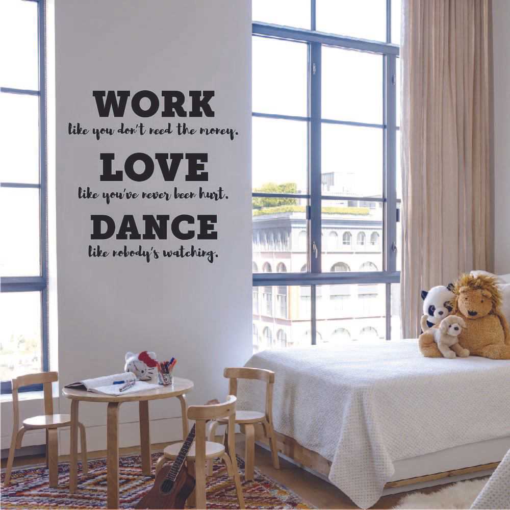 Ballerina Vinyl Wall Sticker - Motivational Dance Quote Decal
