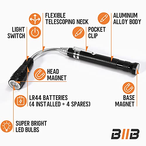BIIB LED Magnetic Pickup Tools - Cool Gadgets for Men, Unique Christmas Gift
