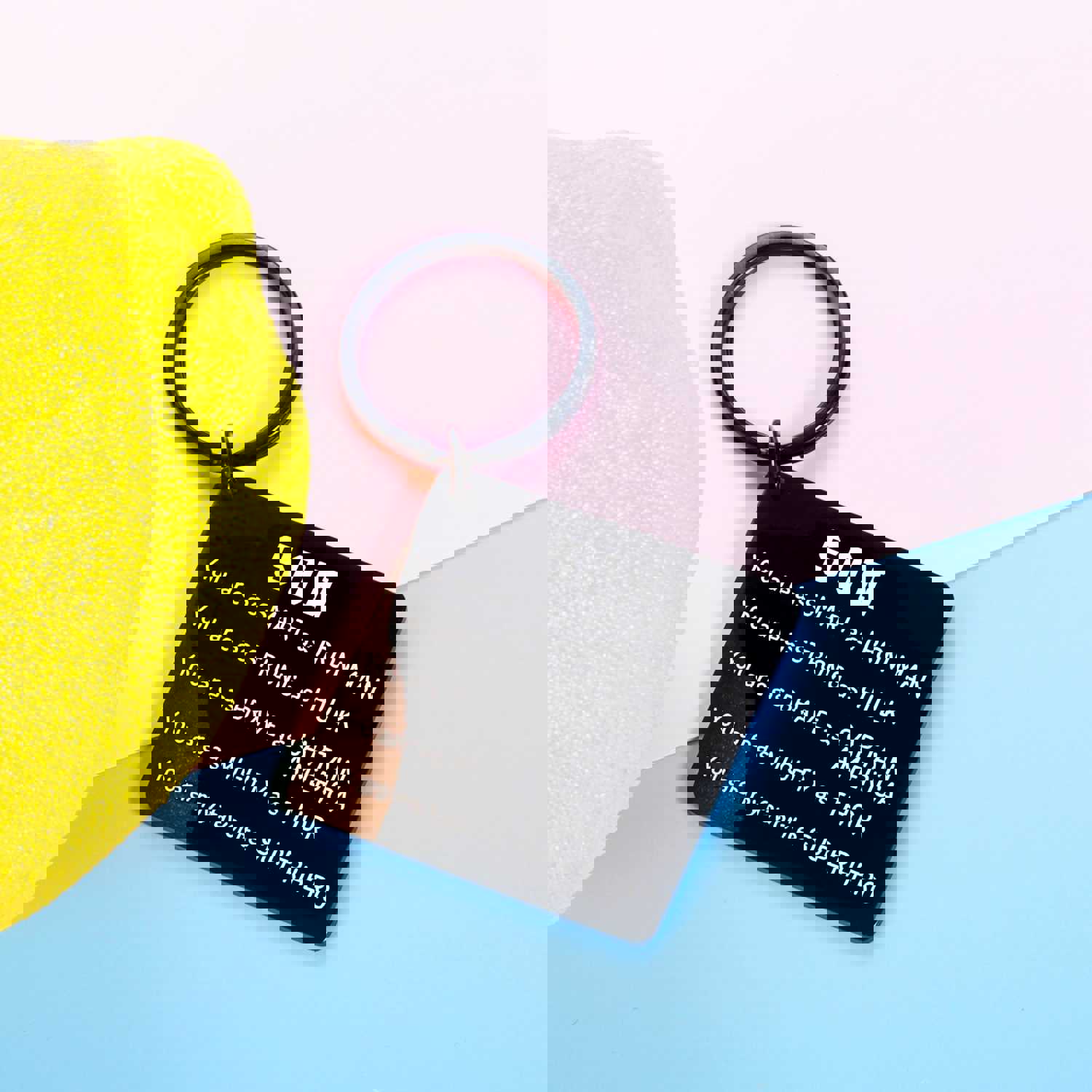 Inspirational Superhero Keychain Gift for Son - Birthday, Graduation, Christmas Present