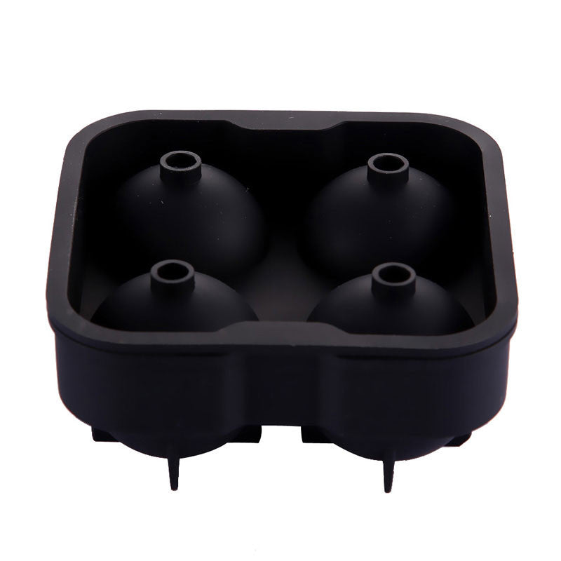 Whiskey Cocktail Ice Cube Ball Maker - BPA Free Silicone Ice Mold with Lid