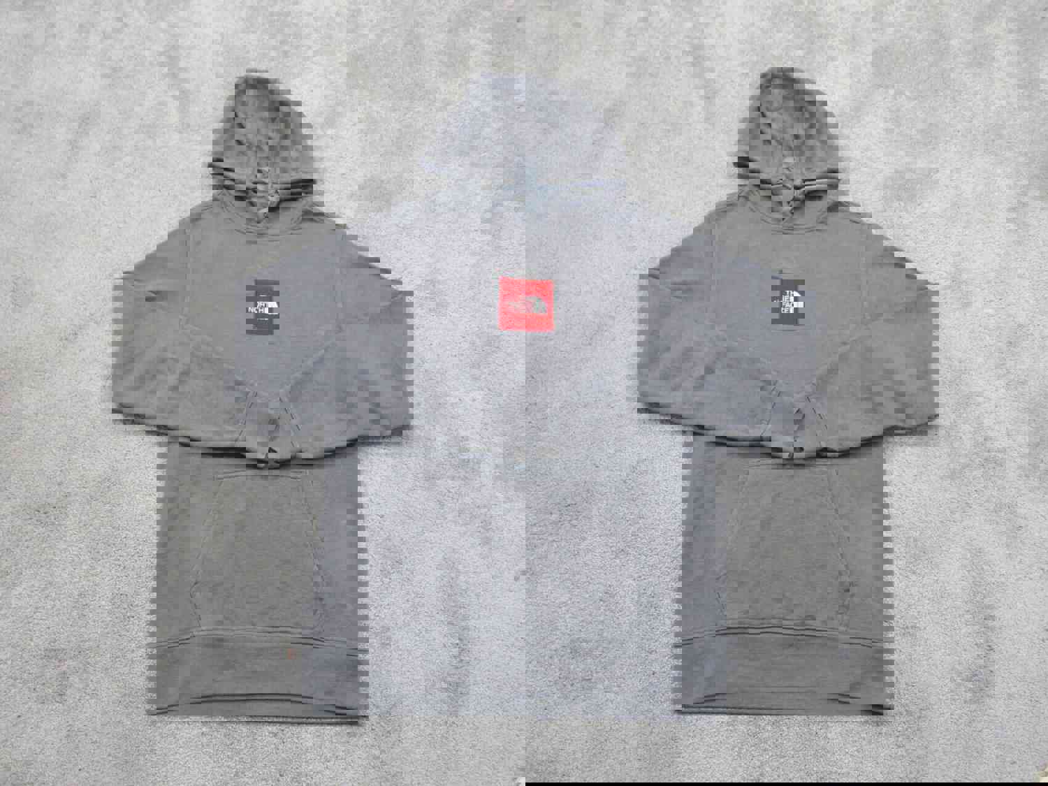 North Face Men's Small Gray Pullover Hoodie Sweatshirt