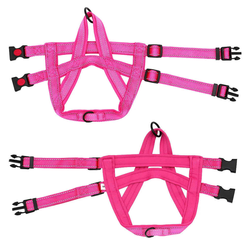 No Pull Nylon Dog Harness Reflective Adjustable Vest for Medium & Large Dogs