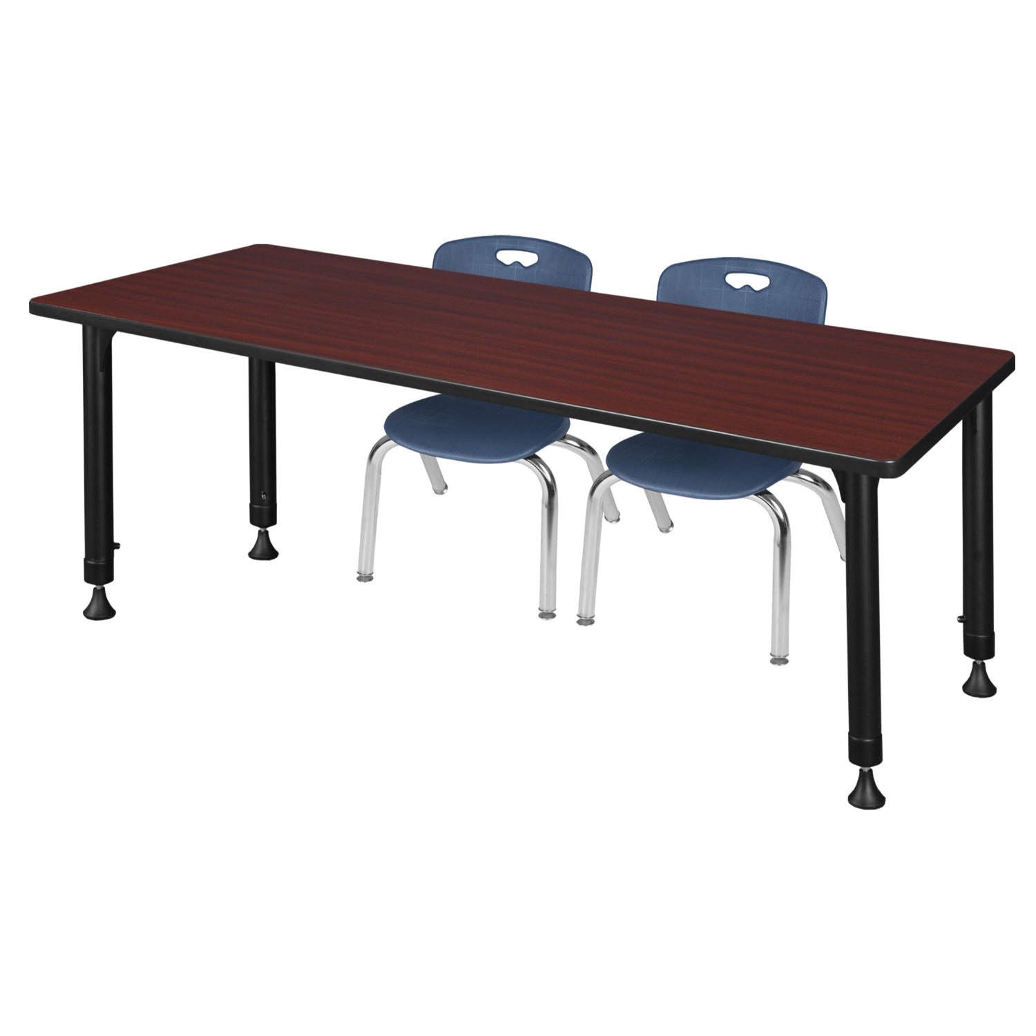Kee Classroom Table and Chair Package - Adjustable Height Table with 2 Stackable Chairs