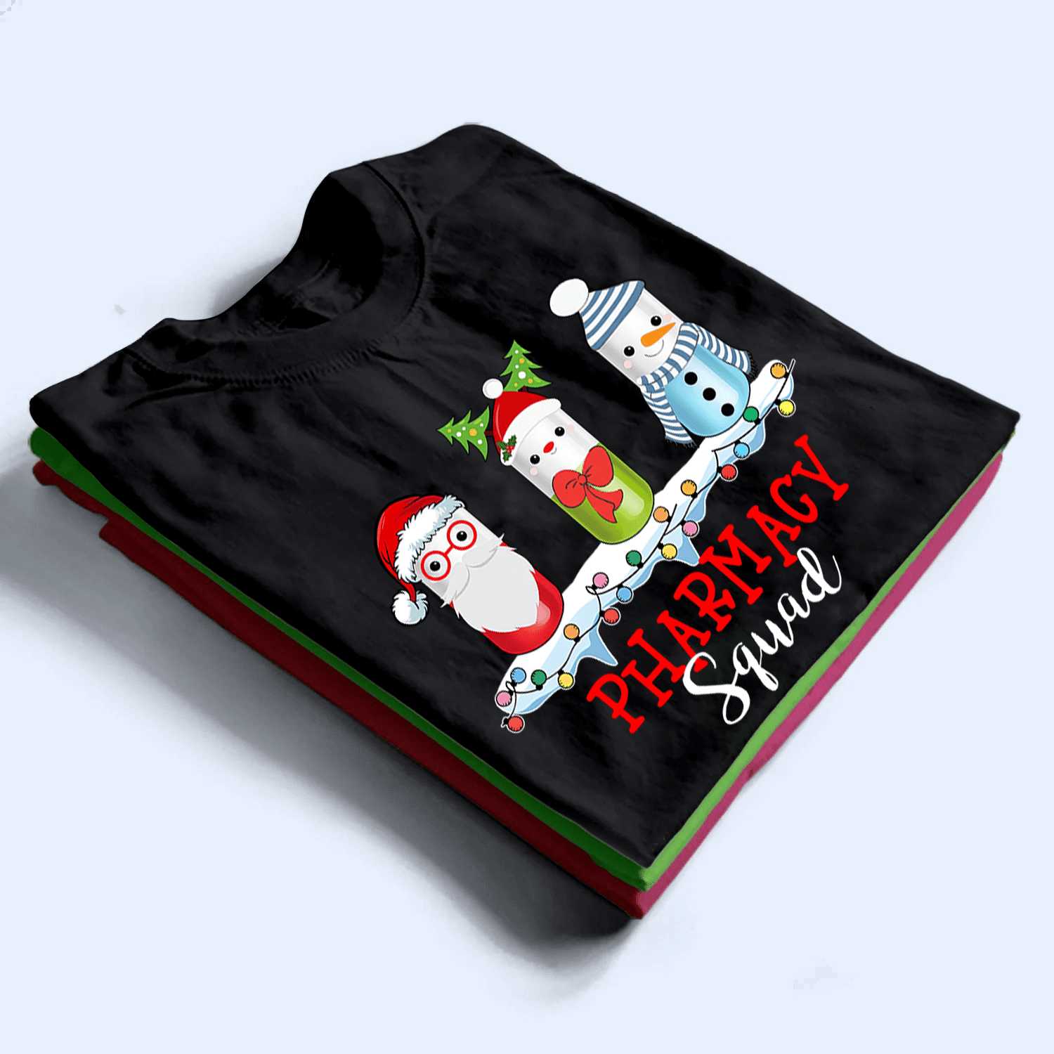 Christmas Pills Squad - Personalized Custom T-Shirt for Nurse, CNA, Healthcare, RN - Funny & Loving Gift