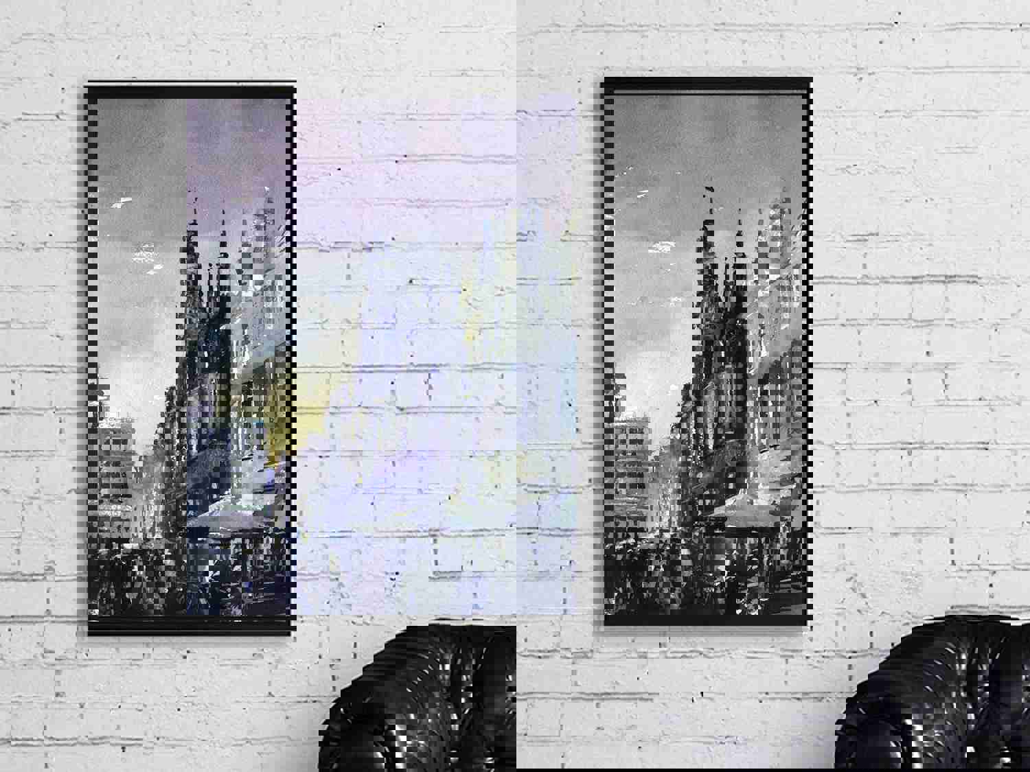 La Maison du Roi (Grand Museum) Brussels Night Illumination Watercolor Print