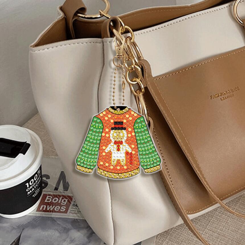 6 pcs DIY Diamond Painting Keychain