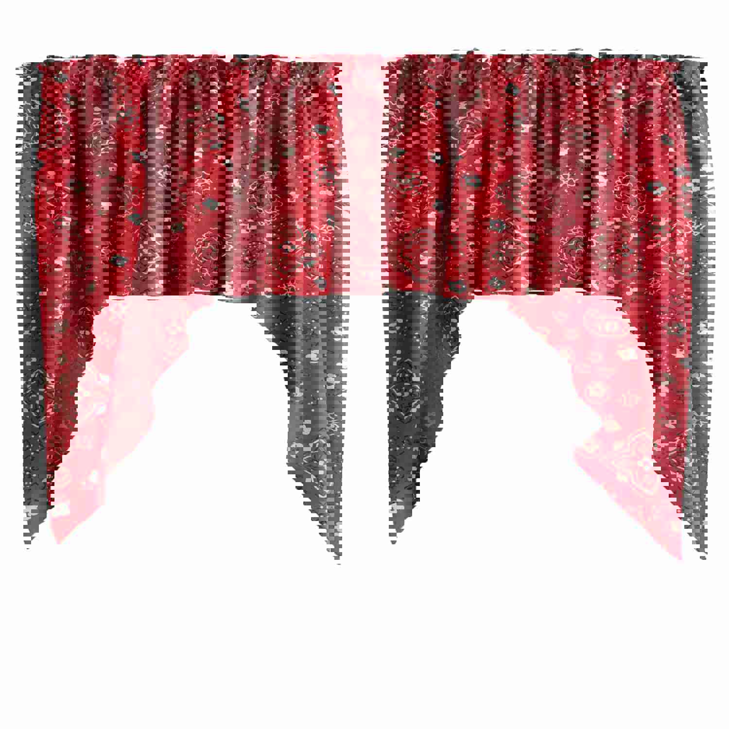 Swag Valance Cotton Floral Bandanna Paisley Print 58 Wide / 36 Tall