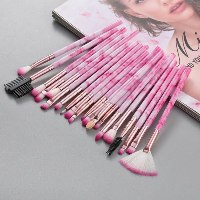 20/10/6 Pieces Makeup Brushes Set for Eye Shadow, Foundation, Powder, Eyeliner, Eyelash, and Lip Makeup