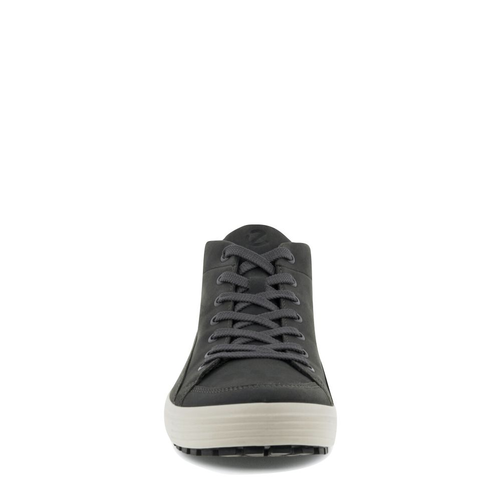 Ecco Mens Soft 7 Tred Waterproof Lace Boot (Magnet Grey)