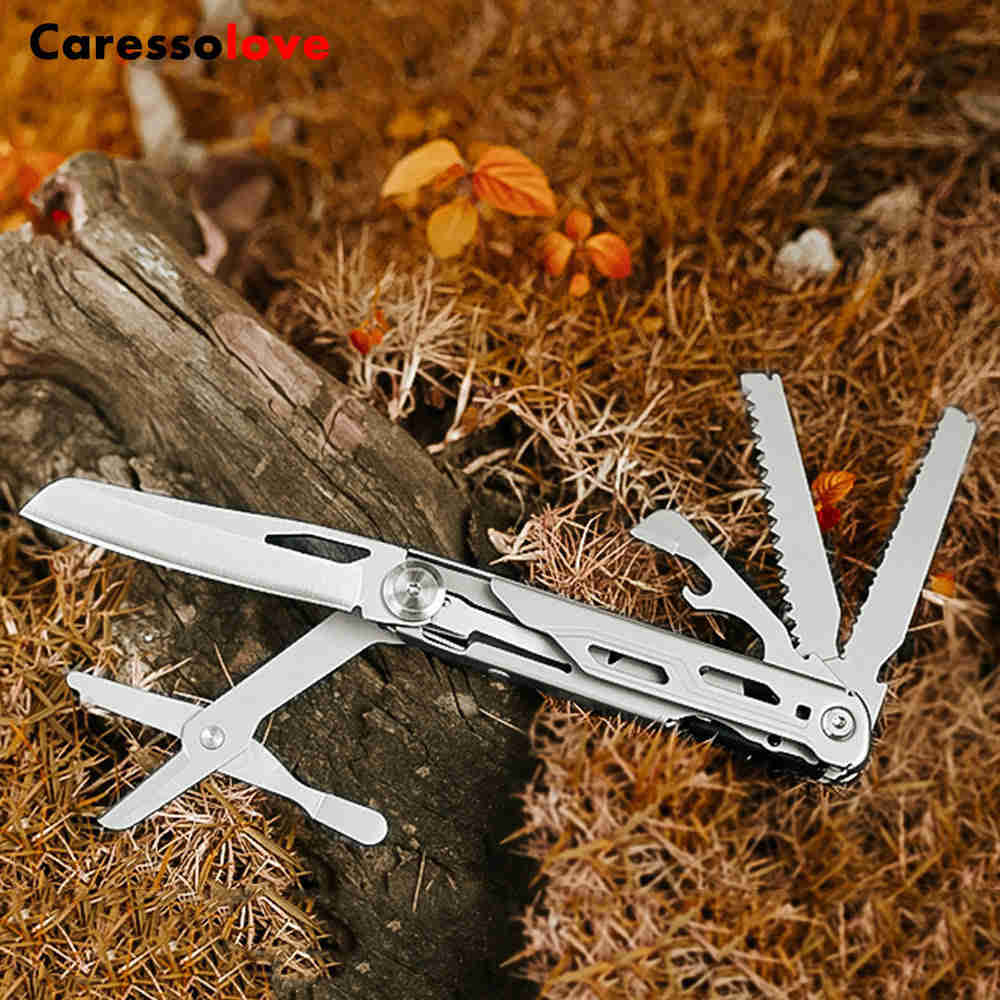 Caressolove 9-in-1 Multitool Pocket Knife With Clip - EDC Multi Tool for Outdoor Adventures