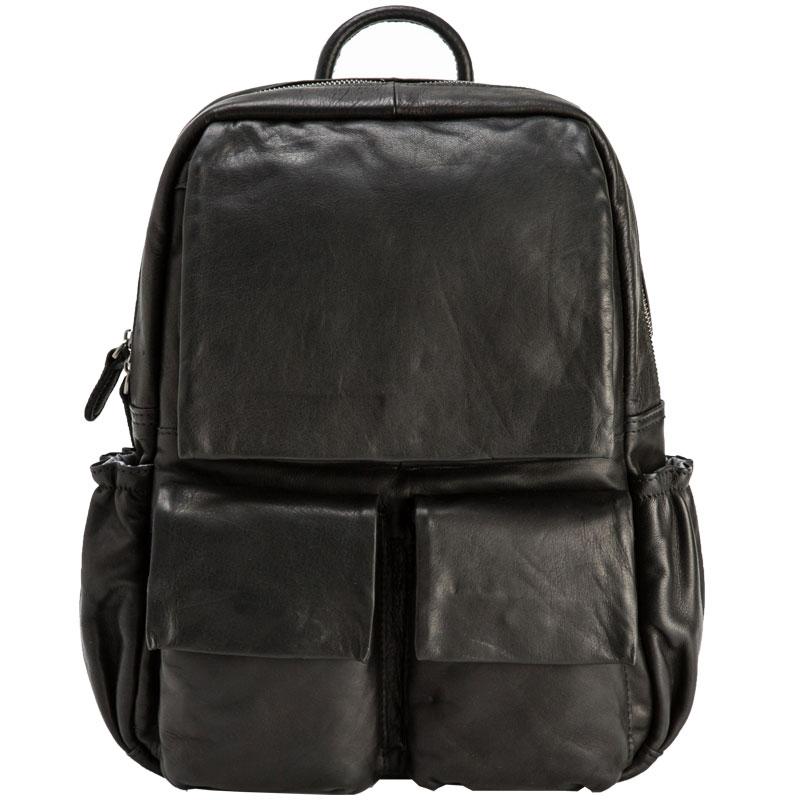 Cool Mens Leather Backpacks Black Travel Backpacks Laptop Backpack