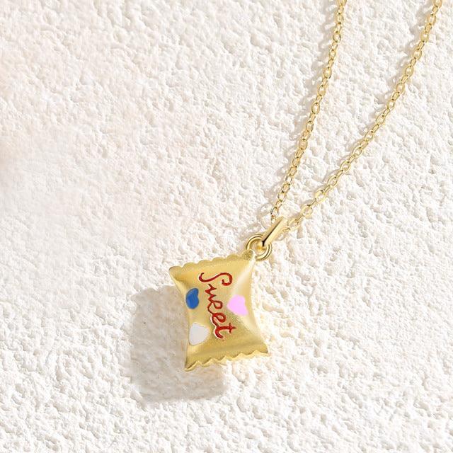 Authentic New European Cute Candy S925 Sterling Silver Necklace with CZ Heart Pendant for Women