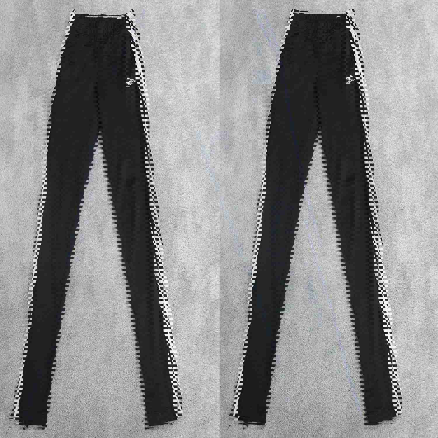 Adidas Mens Track Pants Sports Activewear 3 Stripes Logo Black Size Small