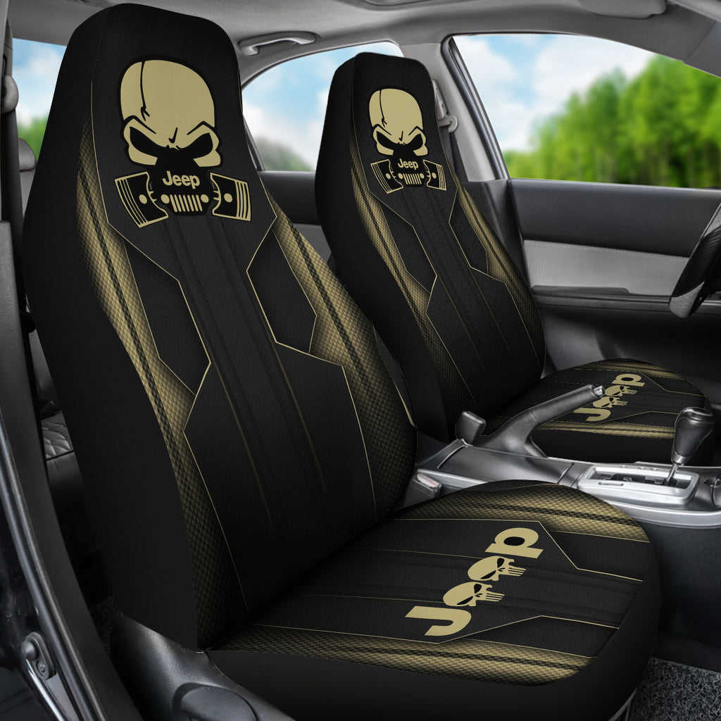 Jeep Skull Gobi Color Car Seat Covers - Custom-Made & Durable Car Accessories