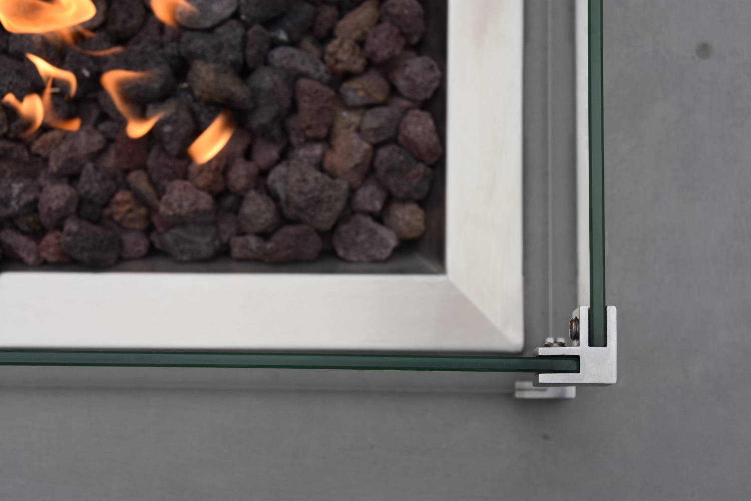 44 x 14 Fire Table Rectangle Wind Screen - Safety Barrier for Gas Fire Pits