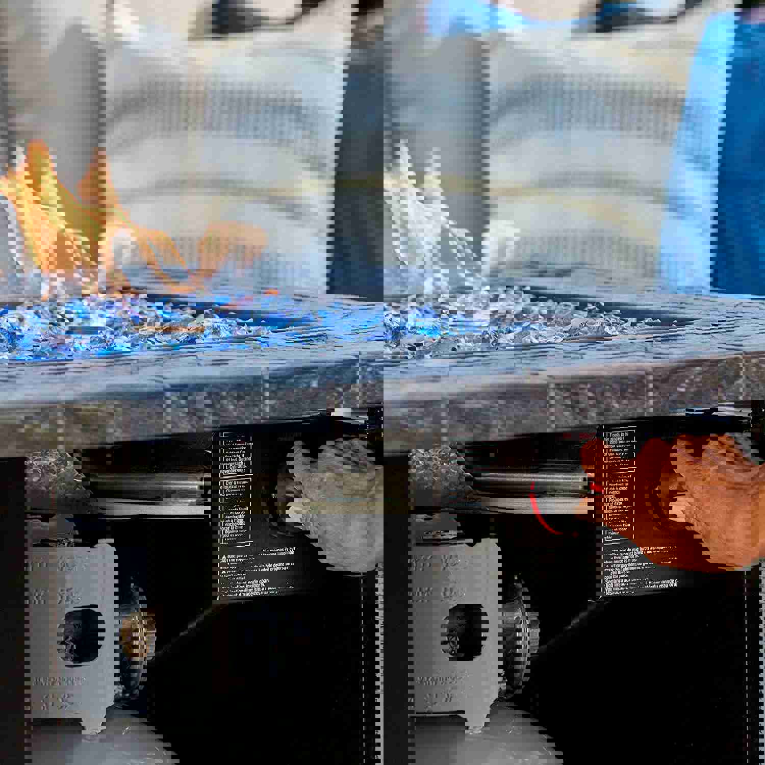 Endless Summer 30 Inch Square Propane Gas Outdoor Fire Pit Table