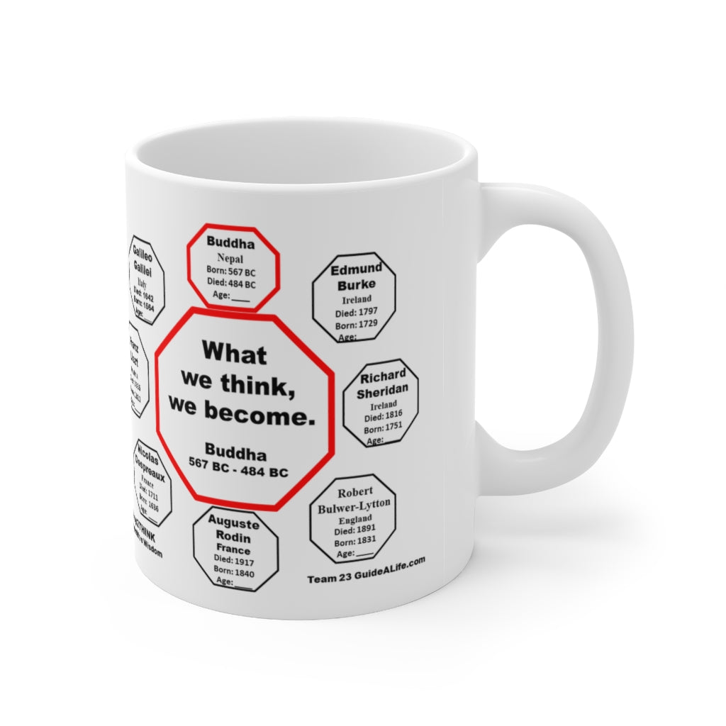 Buddha Quote Ceramic Mug - 11oz Inspirational Cup for Coffee, Tea, or Hot Chocolate