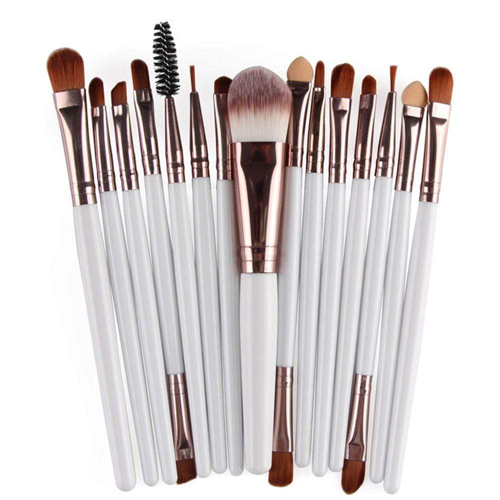 MAANGE Pro 15Pcs Makeup Brushes Set - Eye Shadow, Foundation, Powder, Eyeliner, Eyelash & Lip Makeup Brush Kit
