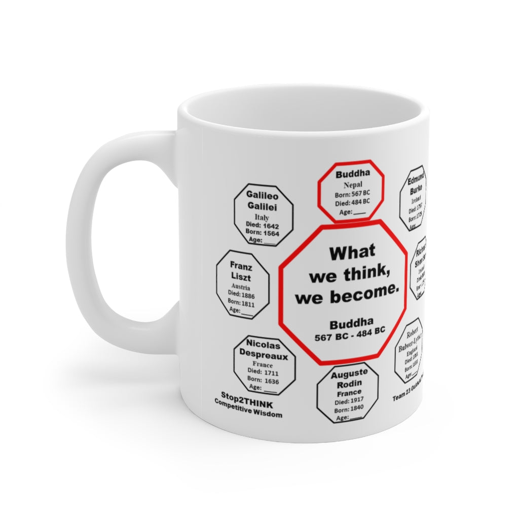Buddha Quote Ceramic Mug - 11oz Inspirational Cup for Coffee, Tea, or Hot Chocolate