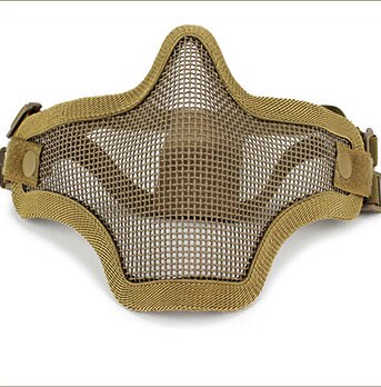 CS Seal Team Soldier Mesh Half Face Camouflage Wire Mask with Ear Cover for Cosplay
