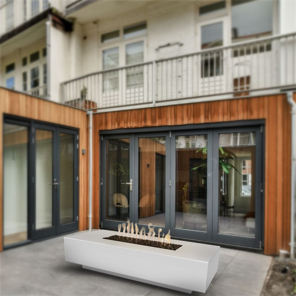 Top Fires Cabo Rectangular GFRC Direct Spark Gas Fire Pit Table