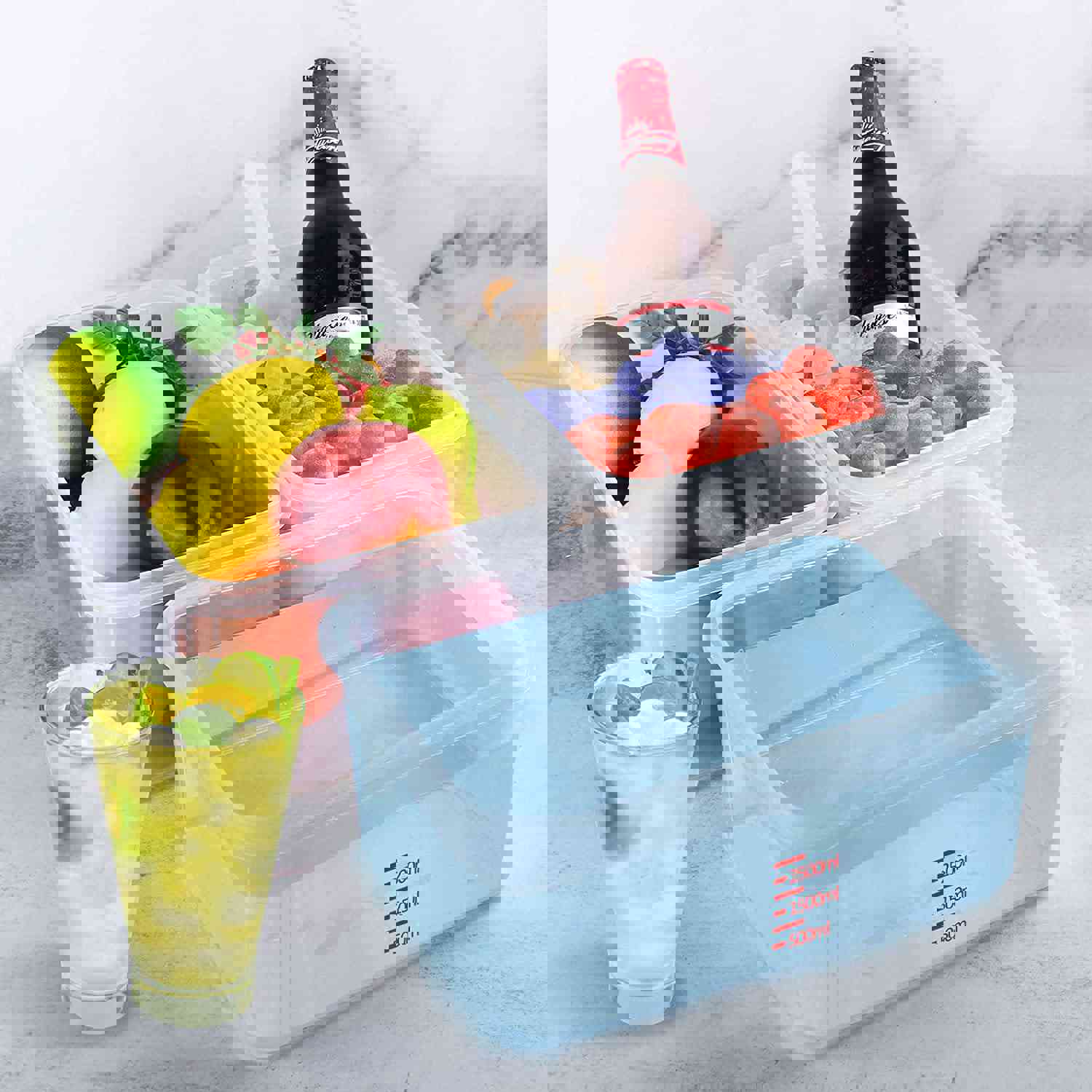 XUDHAH Round Ice Cube Trays with Lid and Bin - 3 Pack Easy-Release Ice Ball Maker Mold with Scoop, Spoon, and Tong