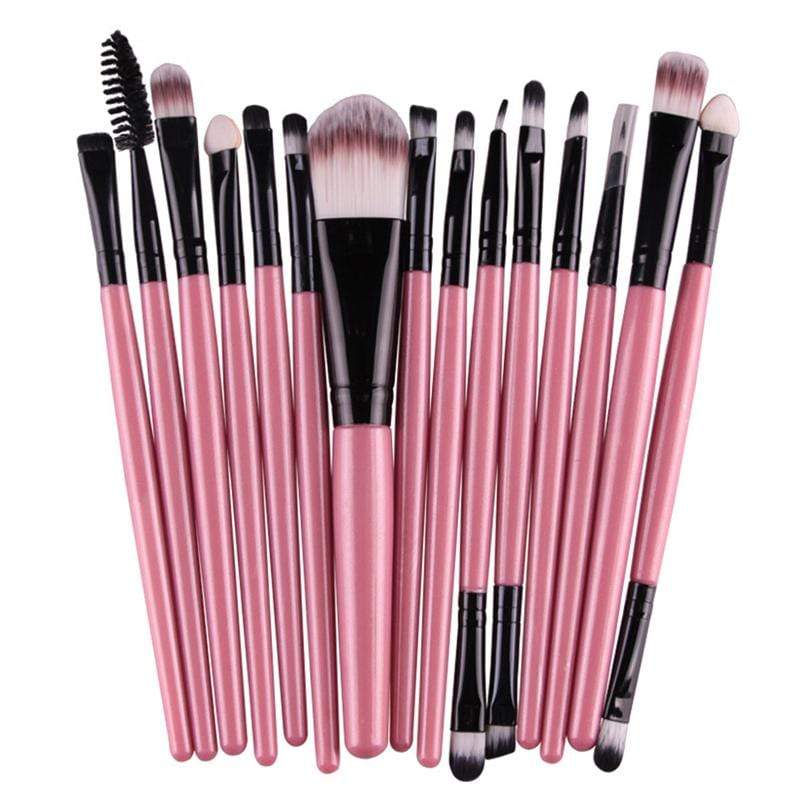 MAANGE Pro 15Pcs Makeup Brushes Set - Eye Shadow, Foundation, Powder, Eyeliner, Eyelash & Lip Makeup Brush Kit