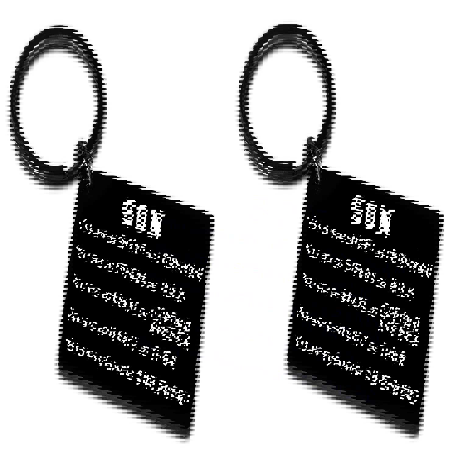 Inspirational Superhero Keychain Gift for Son - Birthday, Graduation, Christmas Present