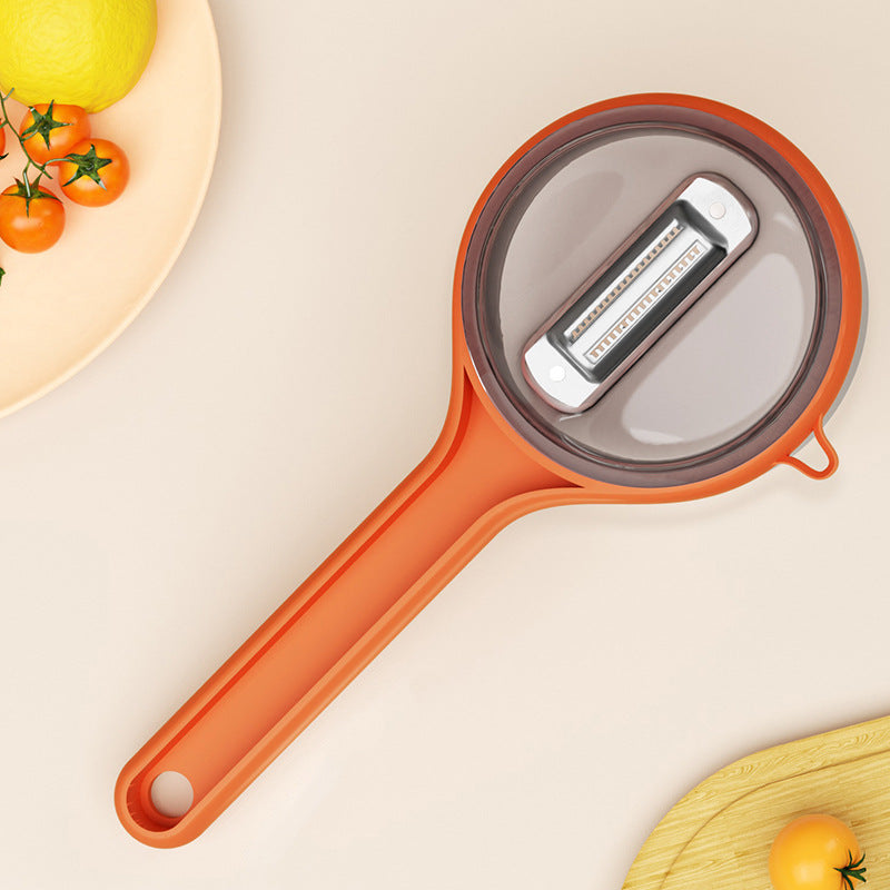 Kitchen Multi-Functional Peeler With Bucket Storage Scratcher