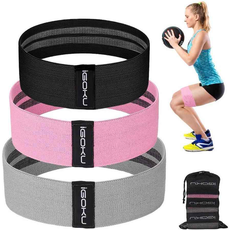 iGOKU Resistance Exercise Bands for Legs and Butt, 3 Pack (2019 Upgrade)