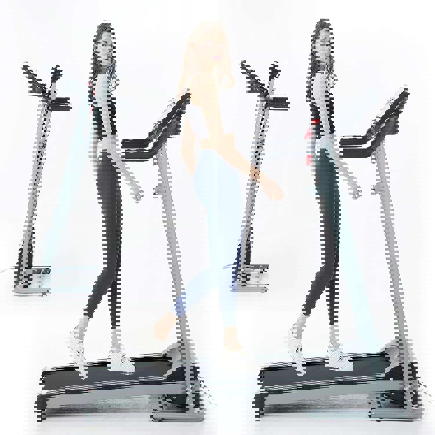 Foldable Electric Treadmill with Incline for Home Fitness - Shock-Absorbent Running Deck & LCD Display