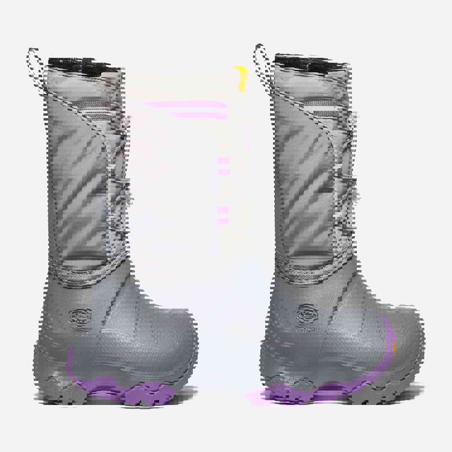 KEEN Kids Lumi Waterproof Boots - Steel Grey/Royal Lilac