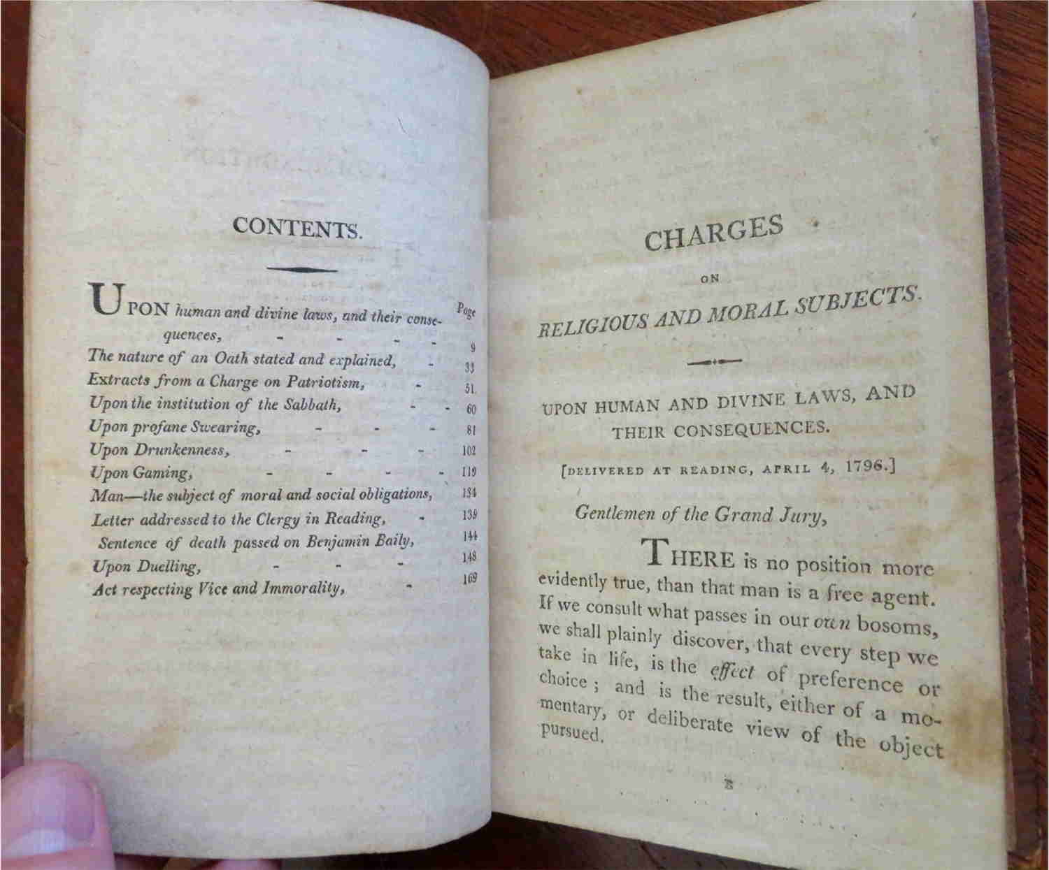 Charges and Extracts of Charges on Moral and Religious Subjects by Jacob Rush, 1804 Leather Book