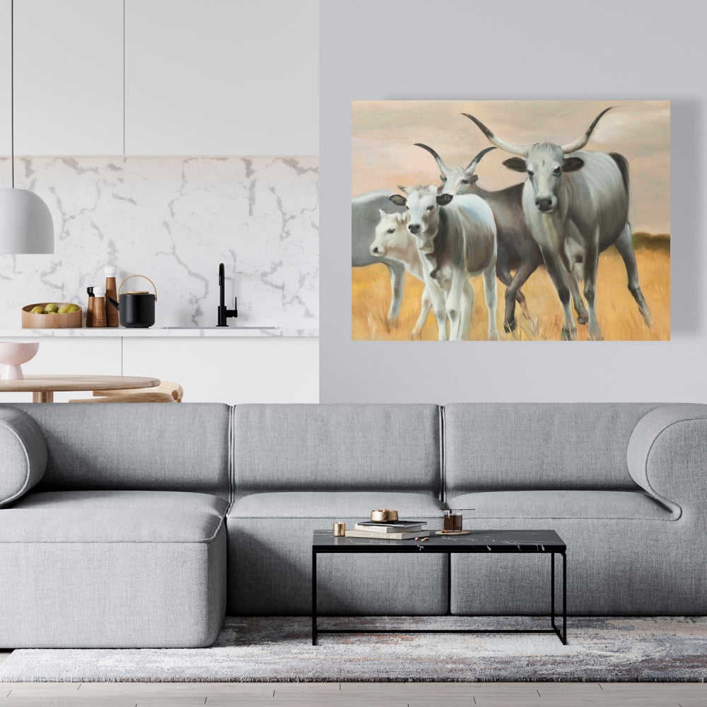 Nguni Breeding Fine Art Gallery Wrapped Canvas 16x48