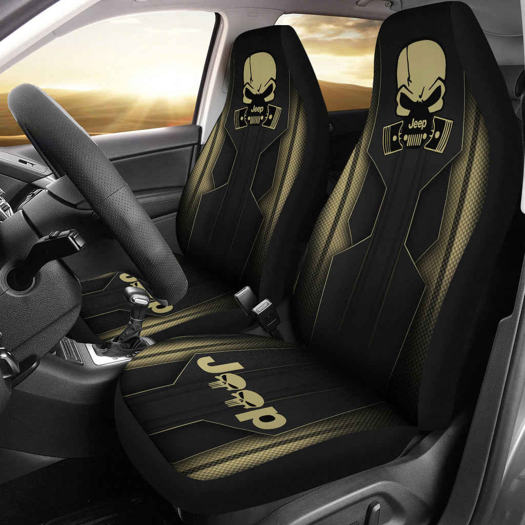 Jeep Skull Gobi Color Car Seat Covers - Custom-Made & Durable Car Accessories