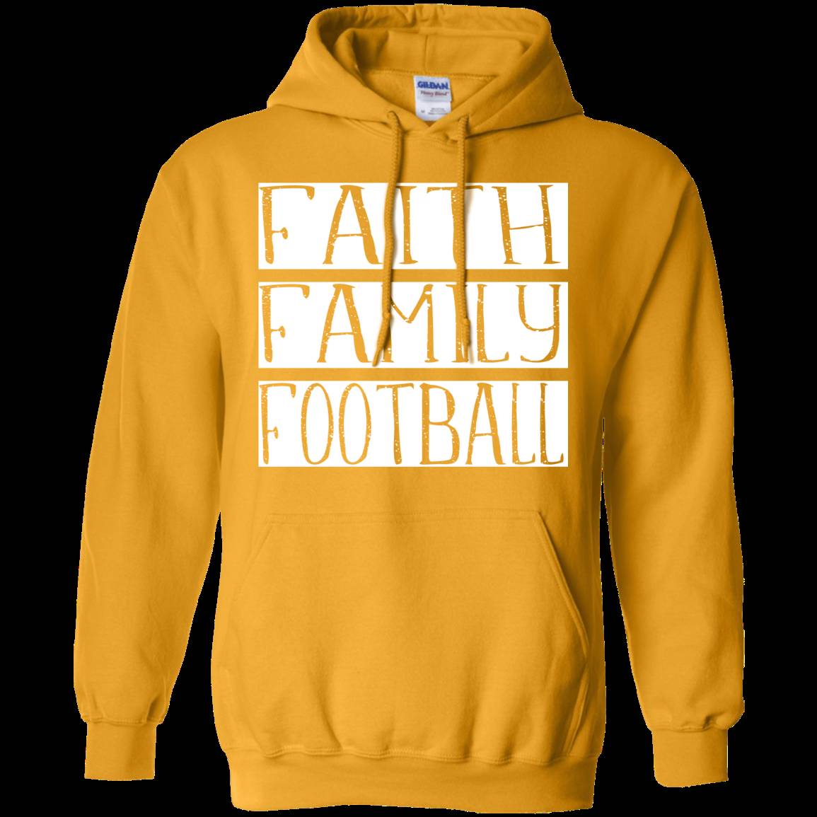 Faith, Family, Football Hoodie - Plush Pullover for Casual Comfort