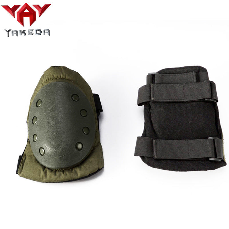 Outdoor Tactical Knee And Elbow Protection 4-Piece Set - Military Green & Black