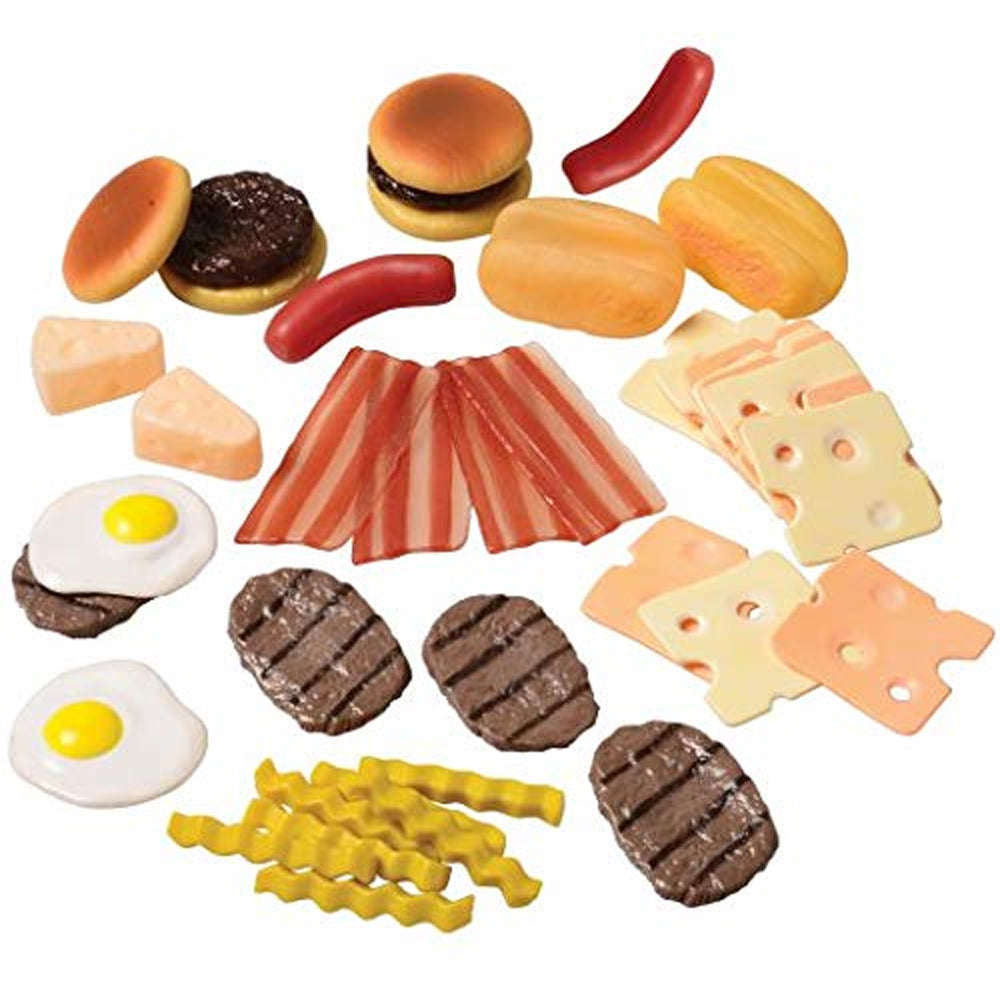 Deluxe Food Set (130 pieces) - Realistic Pretend Play Toy for Kids