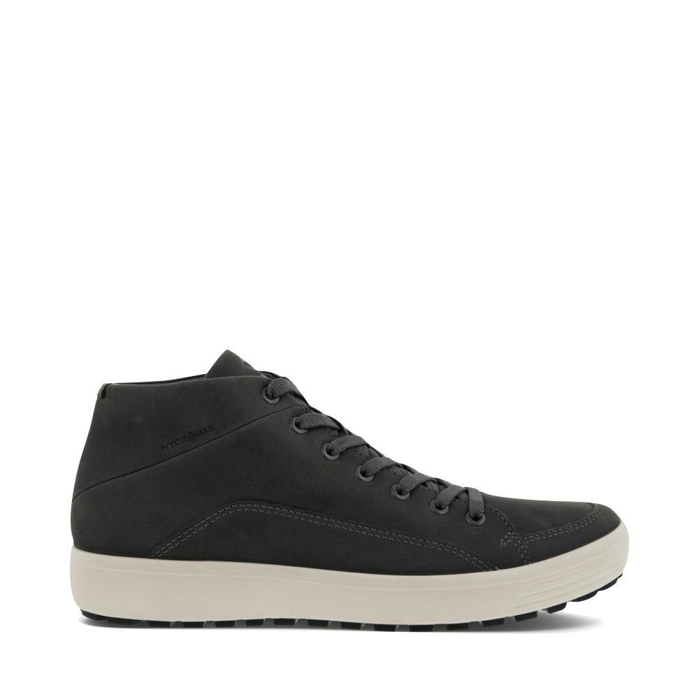 Ecco Mens Soft 7 Tred Waterproof Lace Boot (Magnet Grey)