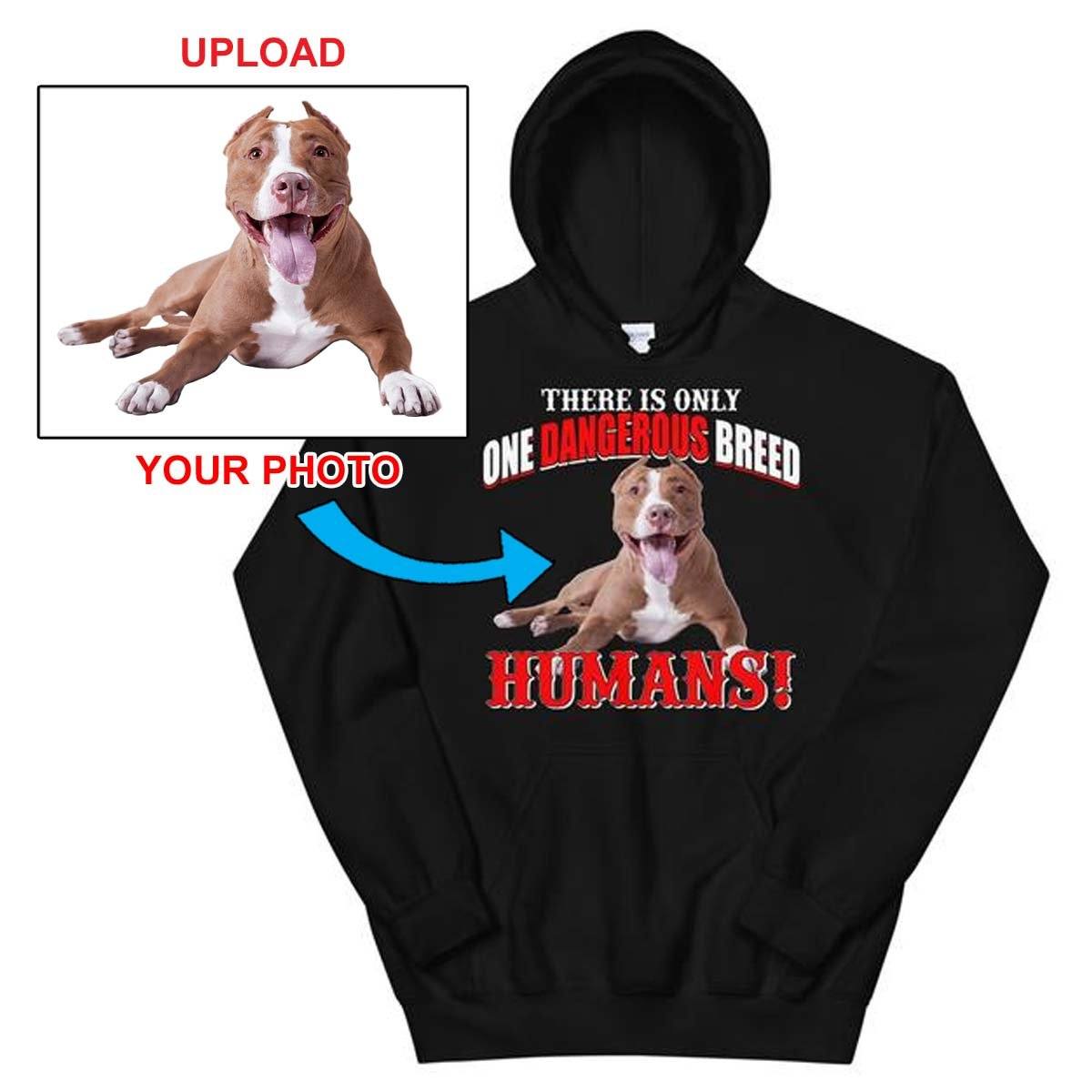 Custom Unisex Hoodie with Your Dog's Photo - Personalized Pet Apparel