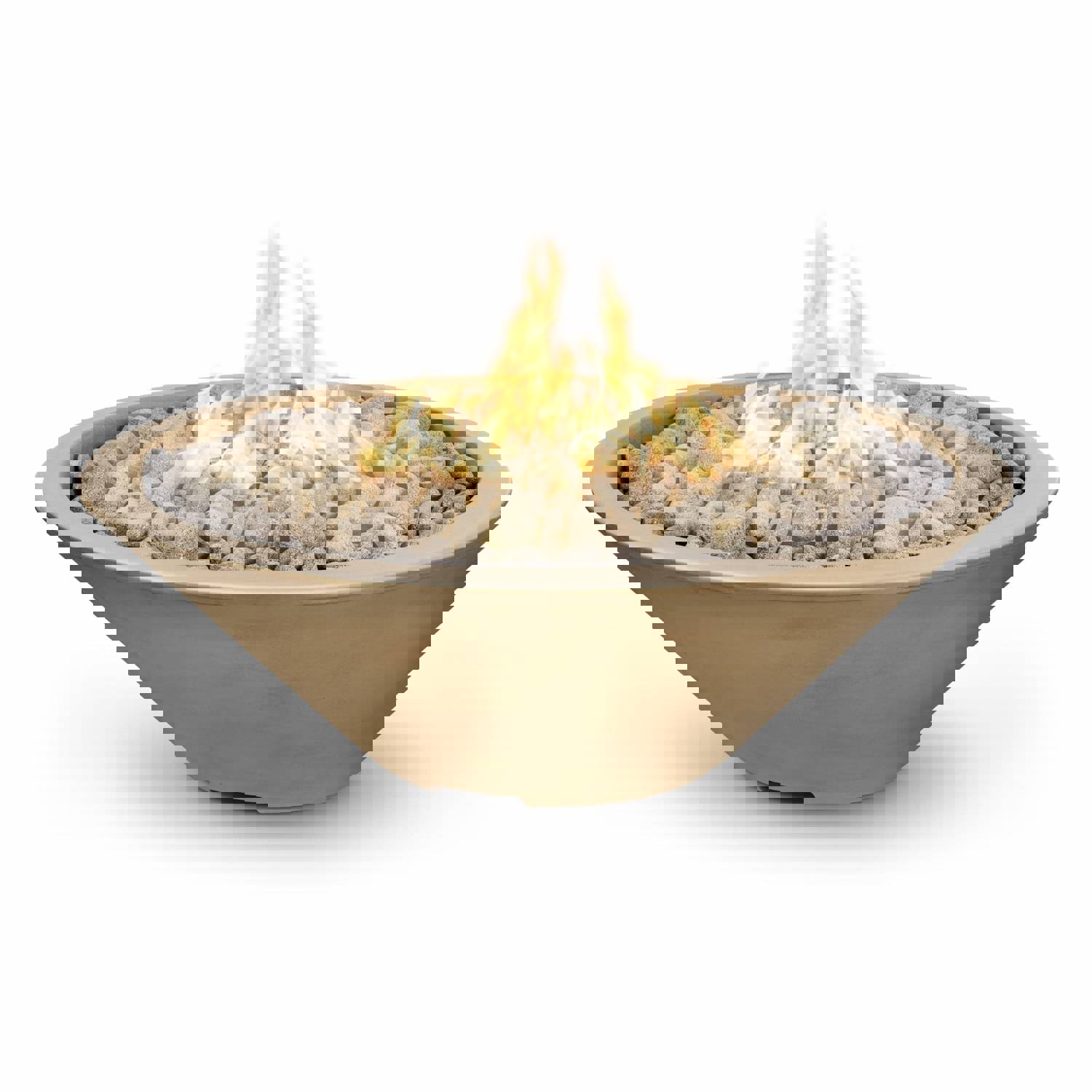 The Outdoor Plus 60 Cazo GFRC Narrow Ledge Liquid Propane Round Fire Pit