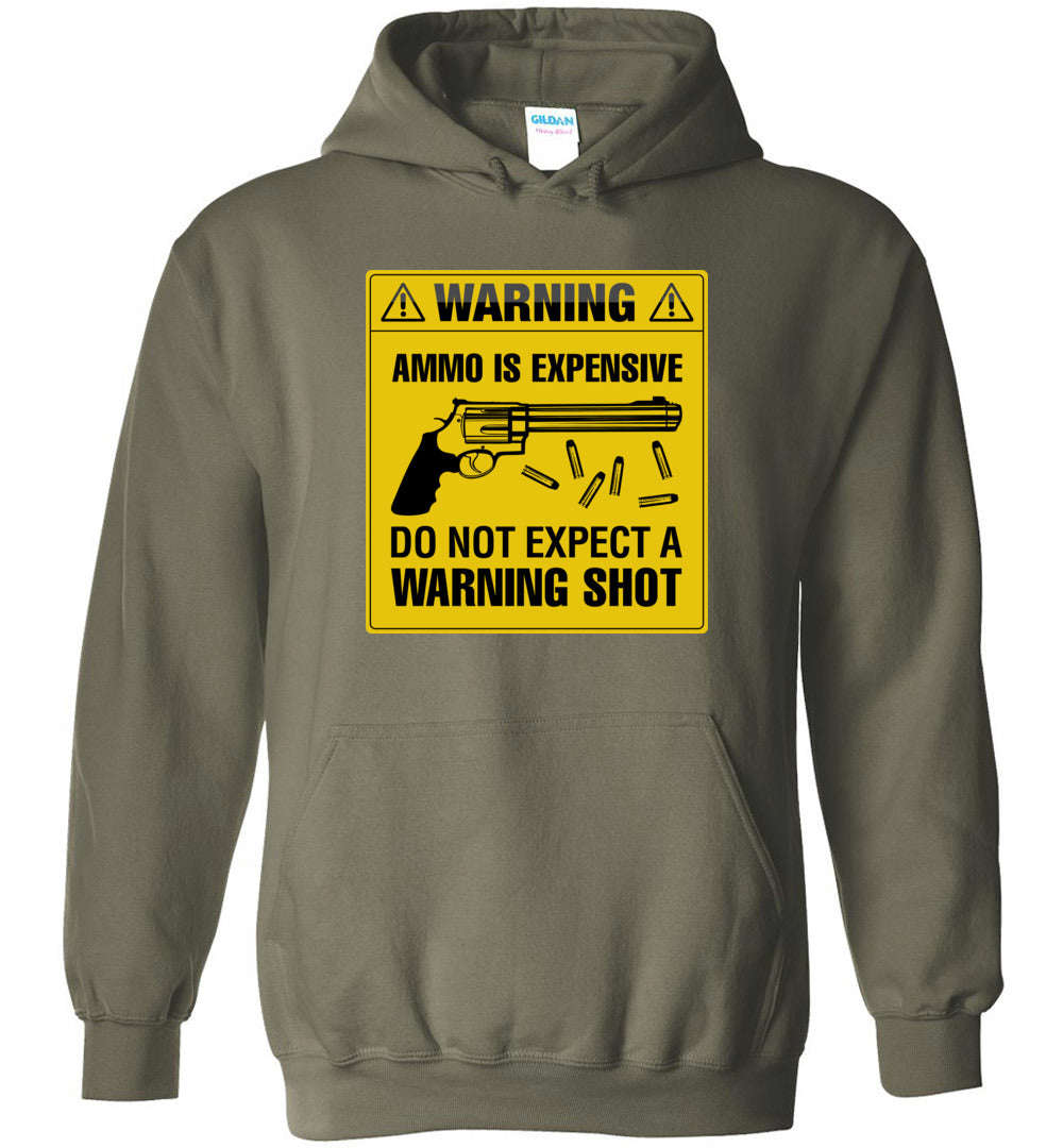 Do Not Expect a Warning Shot Mens Hoodie - Unique Gun Enthusiast Gift