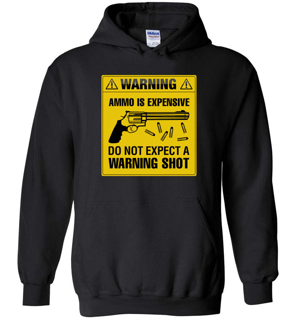 Do Not Expect a Warning Shot Mens Hoodie - Unique Gun Enthusiast Gift