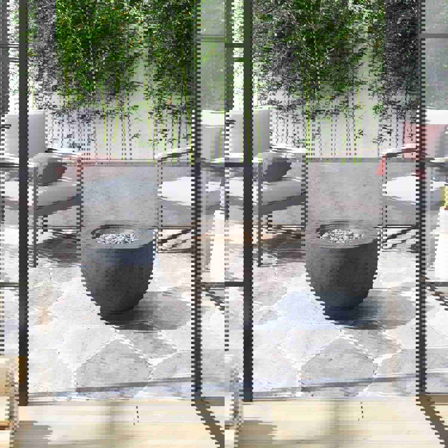 Barton 40,000 BTU Outdoor Propane Gas Fire Pit Table with PVC Cover