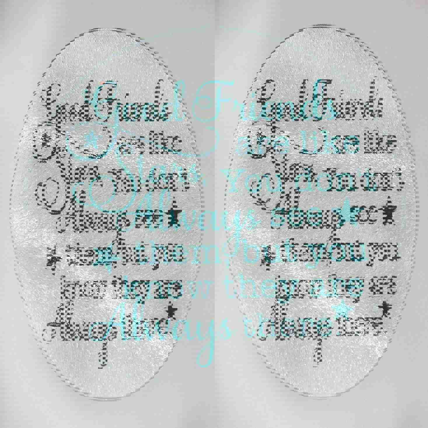 Personalized Good Friends are like Stars Glass Cutting Board or Trivet - Wedding, Housewarming, Anniversary Gift