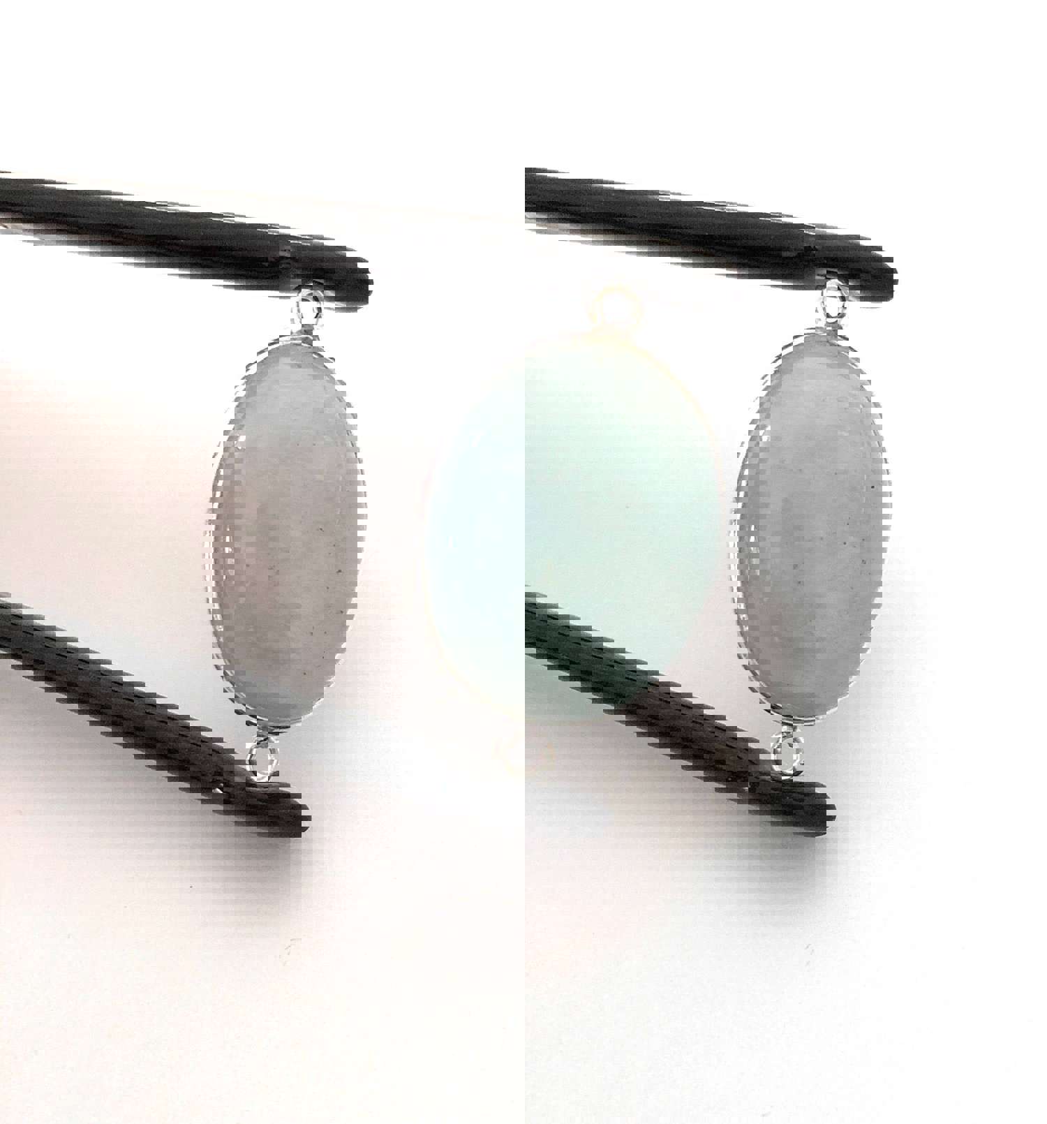 Handmade 925 Sterling Silver Aquamarine Bezel Connector for Jewelry Making