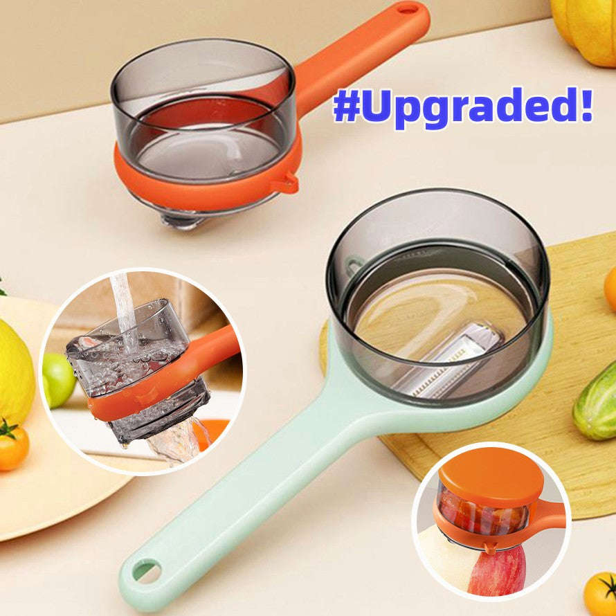 Kitchen Multi-Functional Peeler With Bucket Storage Scratcher