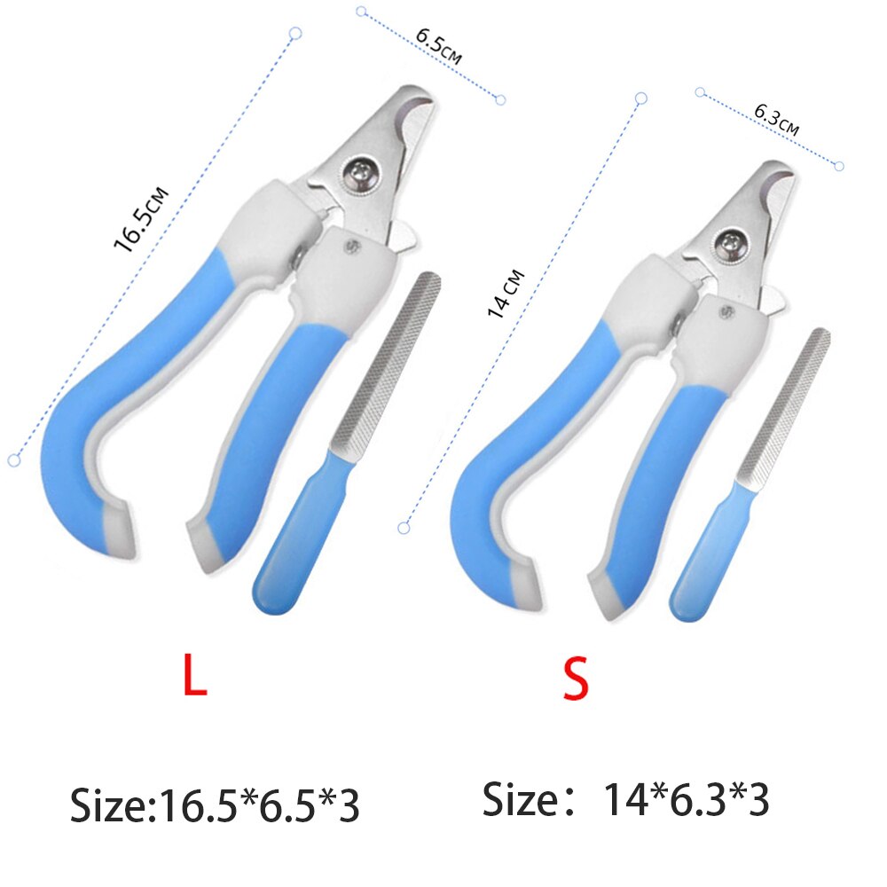Pet Grooming Nail Clipper - Stainless Steel with Rubber Handle