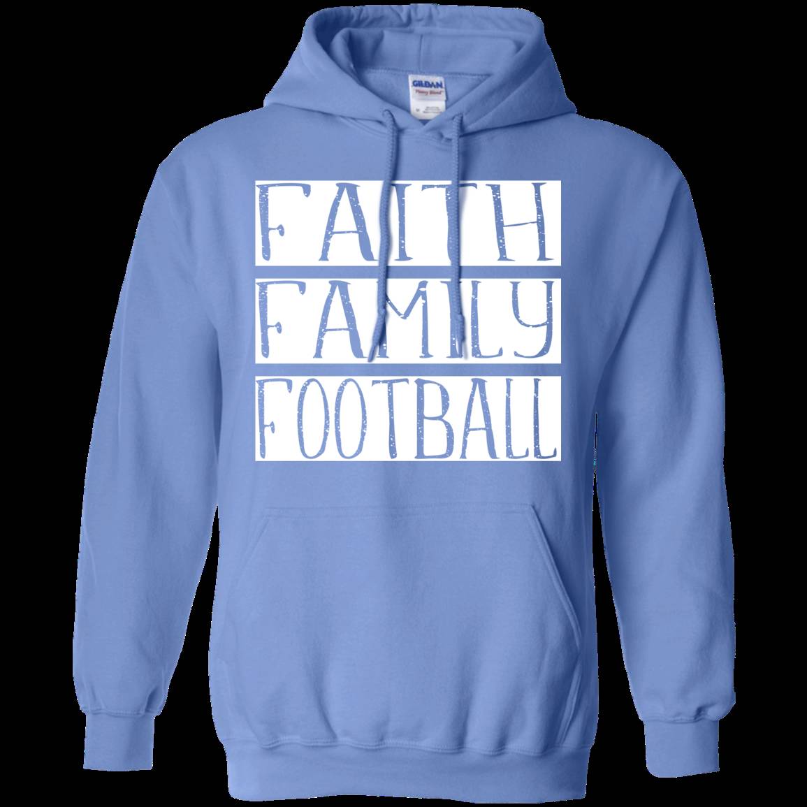 Faith, Family, Football Hoodie - Plush Pullover for Casual Comfort